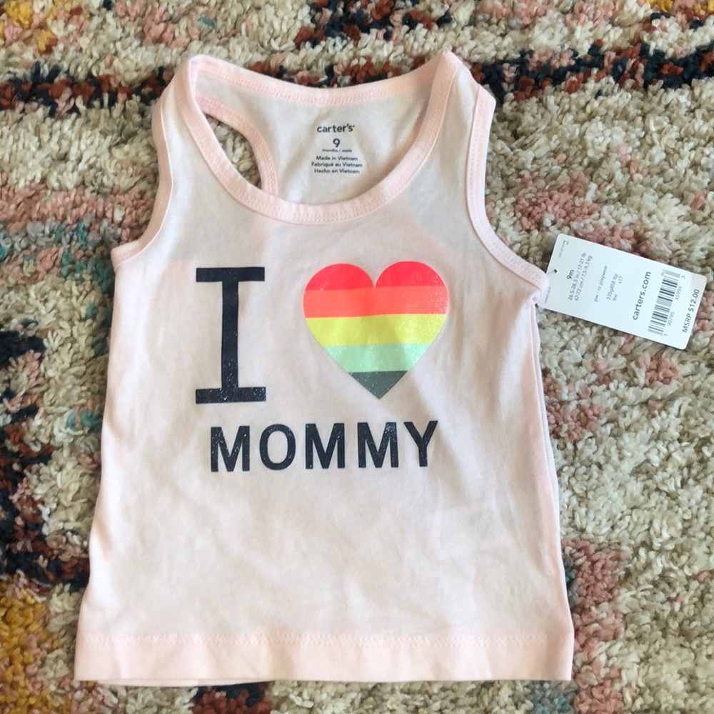 NWT Carter’s I ❤️ Mommy Tank Top 9m